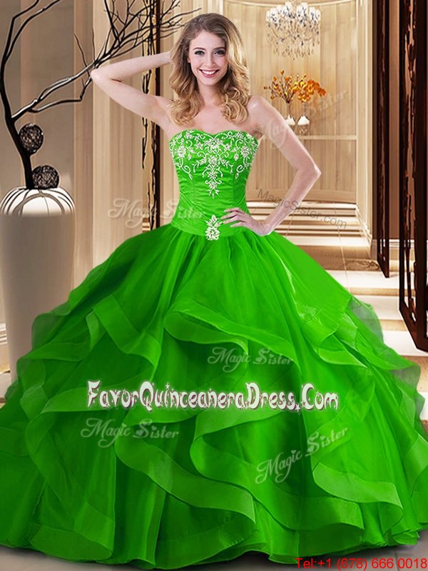  Sleeveless Tulle Lace Up Sweet 16 Quinceanera Dress for Military Ball and Sweet 16 and Quinceanera