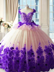 White And Purple Quinceanera Dresses