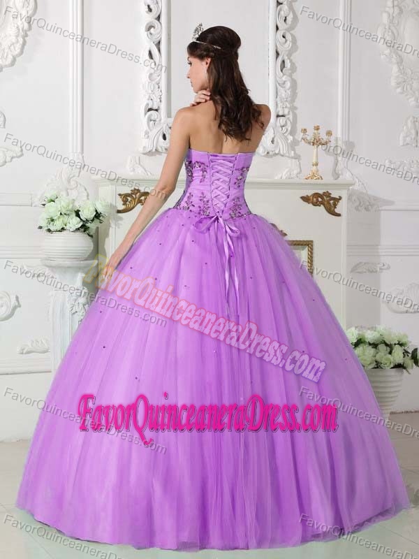 Cheap Beaded Sweet Sixteen Quinceanera Dresses with Lace Up Back in Lilac