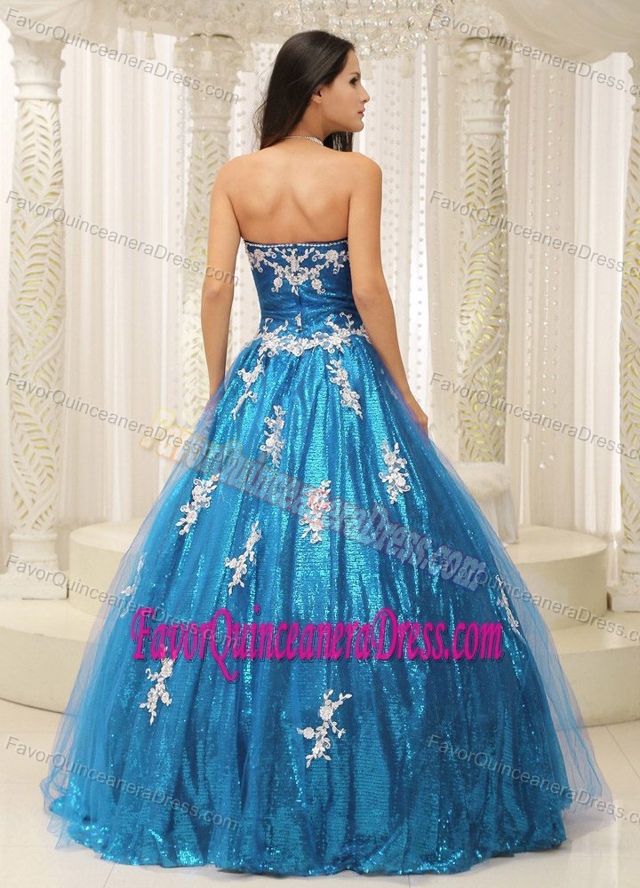 Wonderful A-line 2013 Quince Dresses With Appliqued Tulle Over Skirt