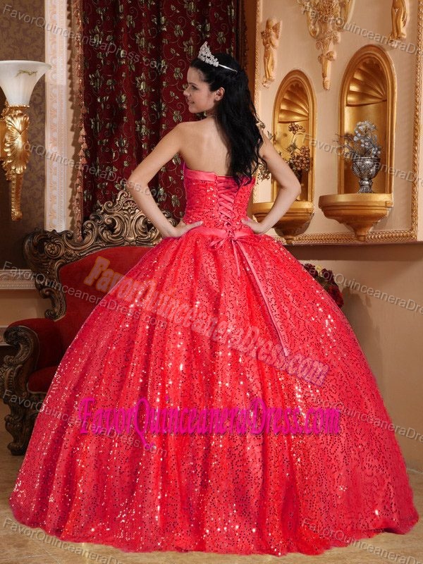 New Special Fabric Red Sweetheart Sweet Sixteen Dress with Beading