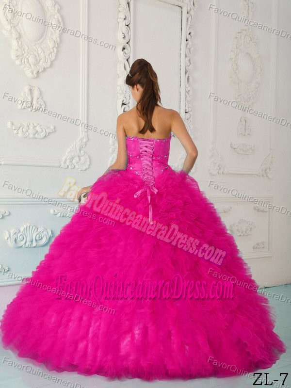 Coral Red A-line Organza Beaded Sweet Sixteen Dresses to Floor Length 2013