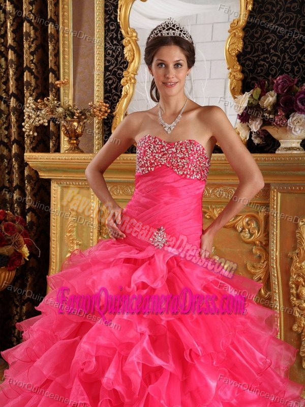 Exclusive Ball Gown Sweetheart Floor-length Organza Dress for Quinceanera