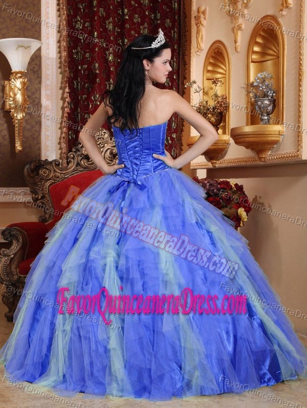 Royal Blue Ball Gown Sweetheart Quinceanera Gowns with Ruffle and Ruche