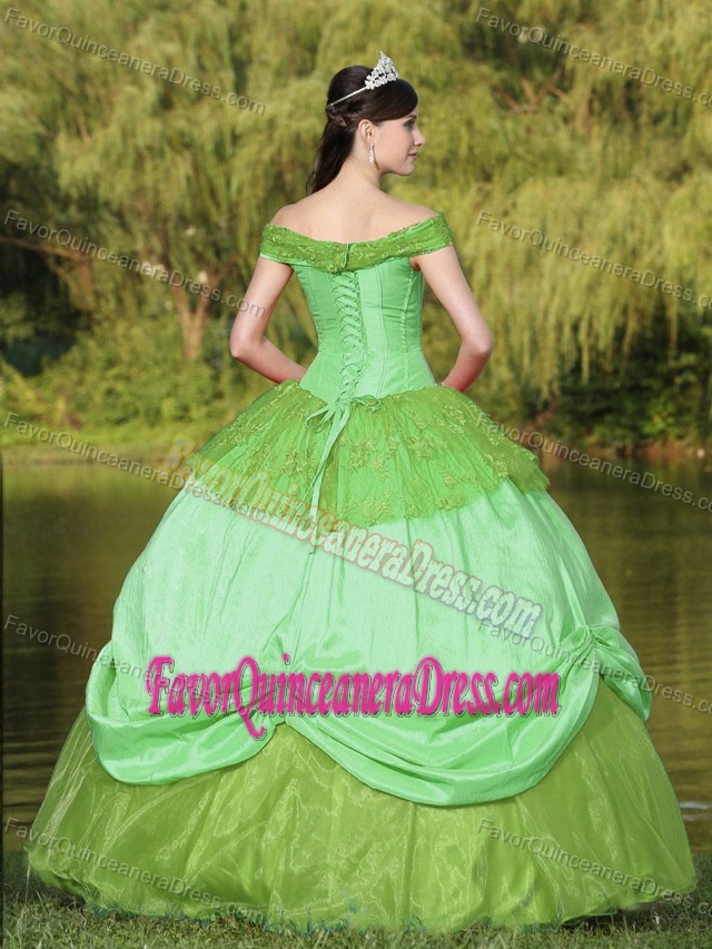 Fabulous Colorful Quinceanera Dresses Off The Shoulder With Appliques