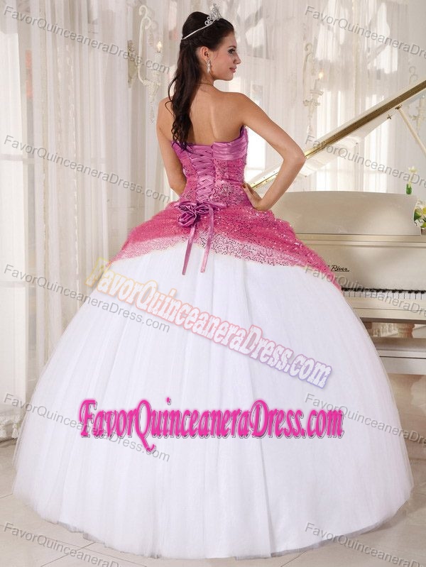 Colorful Ball Gown Ruched Beaded Quinceanera Dress with Spaghetti Straps