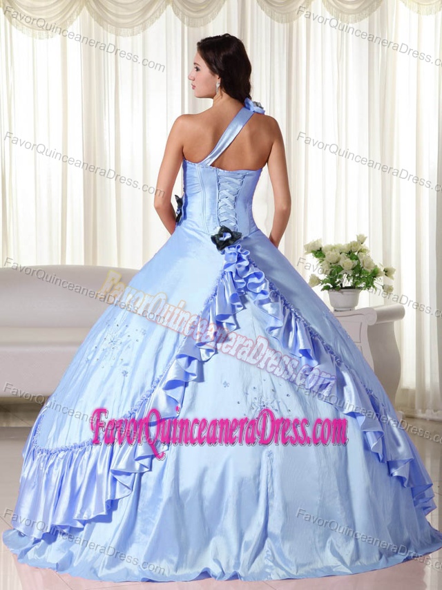 Discount Lilac One Shoulder Floor-length Quinceanera Dress in Taffeta