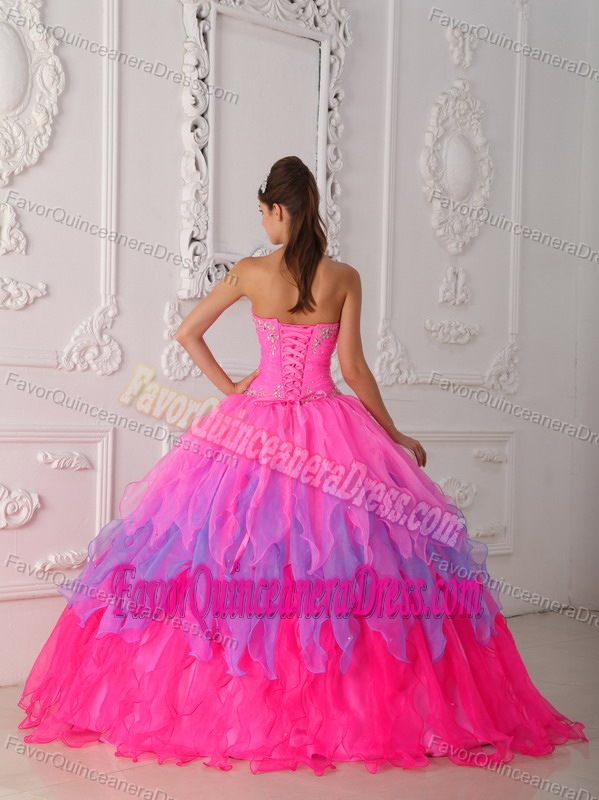 Multicolor Sweetheart Quinceanera Dresses with Beading and Layers in 2014
