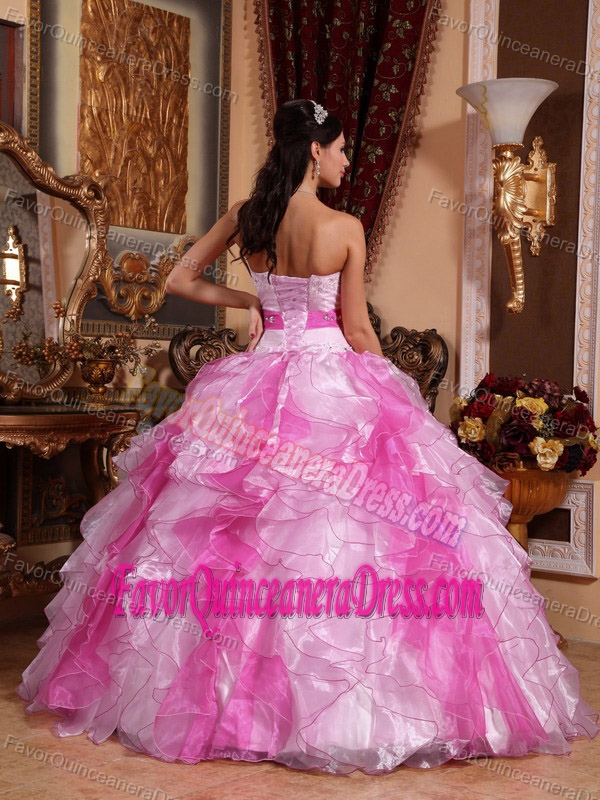 2014 Multicolor Ball Gown Sweetheart Quinceanera Dress with Ruffled Layers