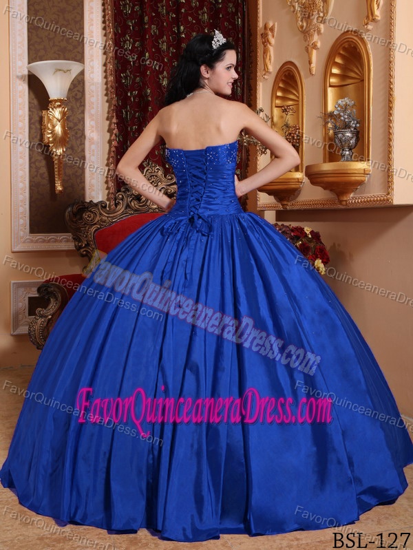 Amazing Royal Blue Quinceanera Dresses with Spaghetti Straps and Beading