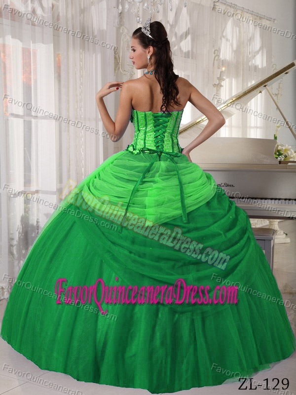 Brand New Tulle Ball Gown Beaded Strapless Quinceanera Gown Dresses 2013