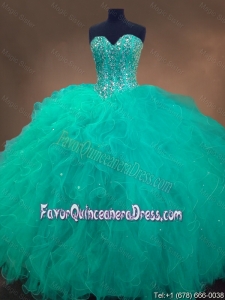 2015 Cheap Sweetheart Ball Gown Sweet 16 Dresses in Turquoise