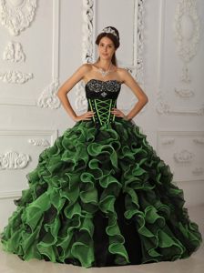 Petty Plus Size Under 200 Green Quinceanera Dresses - FavorQuinceaneraDress