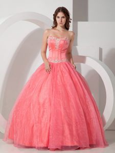Beautiful Sweetheart Appliqued Quinceanera Dresses in Organza and Satin